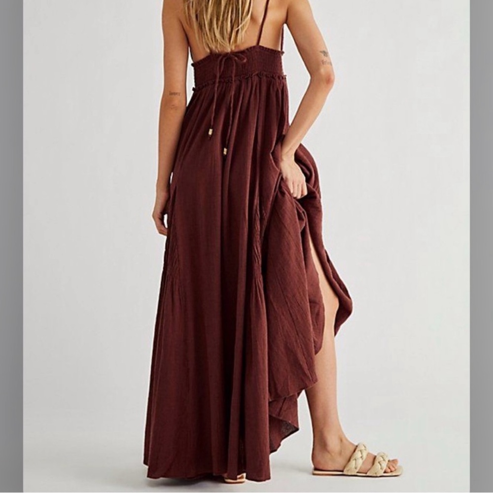 Free People Endless Summer Heat Haze Smocked Triangle Maxi Dress - Picture 2 of 9